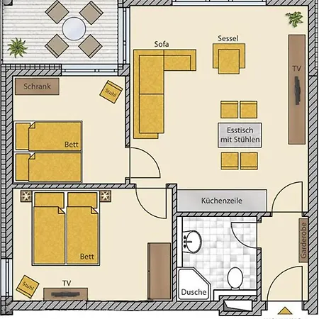 Appartement Residenz Capitello, App 04 - Am Kurpark, Strandnah